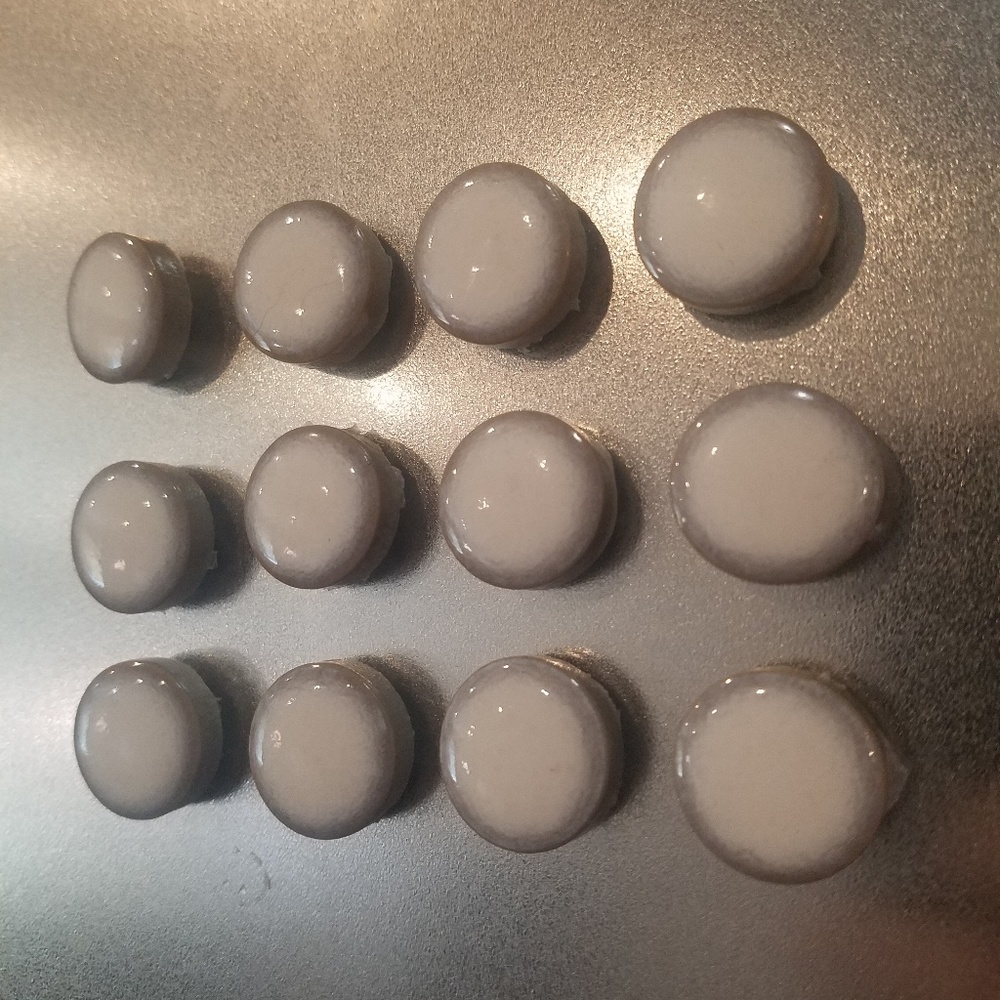 Ceramic white penny handmade magnets